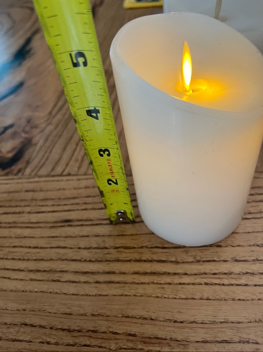 Luminara battery operated candles flickering wick. White w/yellow glow. - Picture 3 of 8